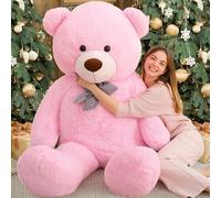 MorisMos Ours en Peluche Nounours Geant Rose 180cm, Gros Ourson Peluche Geante Teddy Bear Câlin, Cadeaux de Noël,Cadeau Saint Valentin Mignonne pour Femme Enfant Filles Amies Amoureux Anniversaire