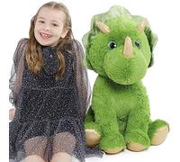 MorisMos Peluche Dinosaure Vert Grande, 62cm Dino Triceratops Jouets en Peluche Câlin Mignon,Cadeaux de Noël, Idee Cadeau Saint Valentin pour Enfants Filles Garcon Anniversaire