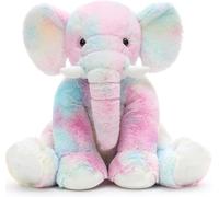 MorisMos Peluche Éléphant Arc-en-Ciel 50 cm, Jouet en Peluche Douce et Moelleuse, Doudou Bébé Multicolore, Animal en Peluche Géant, Compagnon Câlin pour Enfant, Cadeau Naissance Fille et Garçon