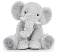 MorisMos Peluche Éléphant Gris 50cm, Jouet en Peluche Douce et Moelleuse, Animal en Peluche Géant, Doudou Bébé Fille garçons, Compagnon Câlin pour Enfant, Cadeau Naissance, Anniversaire et Noël