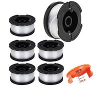 Moritale Bobine Fil Nylon Pièces de Rechange Coupe Bordure Black et Decker A6481 A6485 AF-100 (Longueur du Fil 9,1m Diamètre ⌀1,65mm) (Black & Decker AF-100, 6 Pièces)