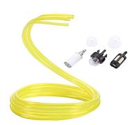 Moritale Durite Essence Set 3 Pièces Tuyau de Carburant Pompe D'amorcage Tuyau d'essence 1 mètre Pour Tronçonneuse Tondeuse Debroussailleuse 2 4 Temps Moteur (3 Pièces & Filtres&Pompe)