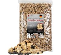 Moritz 1kg copeaux de fumage hêtre avec genièvre gros 6 -12 mm Fumage I Fumage à froid de poisson viande saucisse fromage légumes aussi pour BBQ I grill - farine de fumage