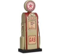 Moritz Blech-Deko Tirelire Gasoline rouge blanc Décoration en tôle Modèle réduit de voiture Retro Pièce de collection Vintage Deko Nostalgie Antik Style