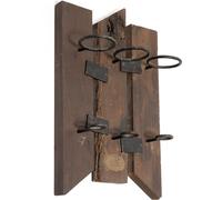 Moritz Casier à vin Porte-vin Casier mural 55 x 34 x 16 cm en bois de vieux bateau Casier de rangement Porte-bouteilles de vin Porte-bouteilles de vin