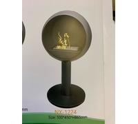Moritz Cheminée éthanol indépendante ronde Indoor avec brûleur de 1,2 litre Véritable feu de décoration Poêle de décoration
