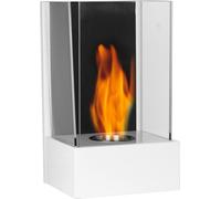 Moritz Cheminée éthanol murale I 40 x 24 x 21 cm blanc I 500 ml boîte inox I Cheminée bioéthanol I Poêle bioéthanol Indoor Outdoor I Intérieur Extérieur I Brûleur bioéthanol I Pot de combustion