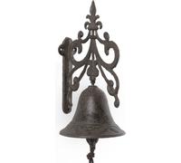 Moritz Cloche de porte Cloche décorée avec des ornements Cloche murale Décoration de jardin Fonte Rustique Style antique Design Rétro Sonnette