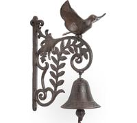 Moritz Cloche de porte Cloche oiseau vole Nature Cloche murale Décoration de jardin Fonte Rustique Antique Design Style Rétro Sonnette