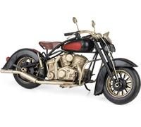 Moritz Décoration en tôle Moto rouge noir Décoration en tôle Modèle réduit de voiture Rétro Pièce de collection Vintage Décoration Nostalgie Style antique