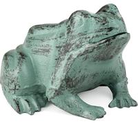 Moritz Deko Figurine de grenouille Jardin Grosse grenouille feuillue Décoration d'étang Crapaud Coassement Fonte Décoration Jardin Résistant aux intempéries
