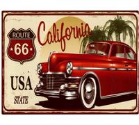 Moritz Deko Plaque en tôle California Route 66 Californie Plaque métallique rétro design vintage pour la décoration Décoration murale