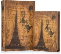 Moritz Lot de 2 coffres-forts faux livres Déco Tour Eiffel France Paris Livre Safe Box Coffre-fort Pochette à livres Cachette d'argent
