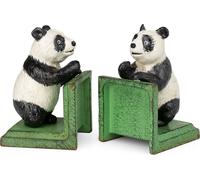 Moritz Lot de 2 serre-livres pandas pandas 8 x 8,5 x 13 cm Vintage animal décoratif figure maßive serre-livres pour bibliothèque