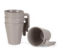 Moritz Lot de 4 tasses de camping en mélamine pour camping, extérieur, caravane, camping-car, vaisselle de pique-nique