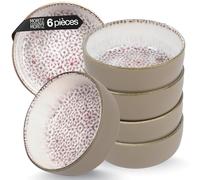 Moritz & Moritz ALHAMBRA Lot de 6 bols à céréales en mousse - Élégant et robuste - En porcelaine - Pour céréales, soupes et salades - Passe au lave-vaisselle et au micro-ondes - Pour un usage