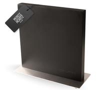 Moritz & Moritz Bloc à couteaux magnétique noir - Porte-couteaux magnétique avec une forte adhérence - Support stable pour la cuisine, moderne et peu encombrant - Bloc à couteaux sans couteau