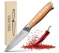 Moritz & Moritz Couteau à Légumes 9 cm - Petit Couteau de Cuisine en Acier Inoxydable - Couteau Inox pour Fruits et Légumes avec Manche Ergonomique en Bois d'Acacia - Couteau d'Office