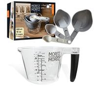 Moritz & Moritz Cup Gobelet gradué 0,5 L - Set de cuillères à mesurer et de gobelets gradués lavables au lave-vaisselle - Pour cuisiner et faire de la pâtisserie avec les enfants