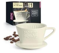 Moritz & Moritz Filtre a cafe en Porcelaine Taille 1 - Filtre à café réutilisable pour un excellent Café riche en arôme - Filtre café pour 1 à 2 tasses - Cafetière Filtre