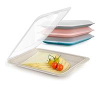 Moritz & Moritz jeu de 4 Boite a Charcuterie pour Frigo - Boite a Jambon pour Refrigerateur avec couvercle pour conserver la charcuterie, le fromage et plus