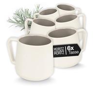 Moritz & Moritz Lot de 6 tasses à café en grès - Environ 500 ml - Série Cavo - Tasses avec anse pour café, thé, chocolat chaud, cappuccino