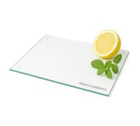 Moritz & Moritz Planche à découper en verre 40 x 30 cm - Résistante aux rayures, hygiénique, antidérapante - Planche de cuisine polyvalente