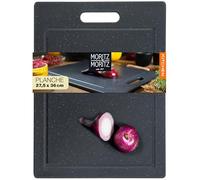 Moritz & Moritz Planche a decouper plastique noire - 36 x 27,5 cm - Planche a decouper granit - Planche à découper plastique avec Pieds Antidérapants - Planches à découper cuisine