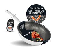 Moritz & Moritz Poêle à Frire 28 cm à Structure Nid d’Abeille - Revêtement Antiadhésif Céramique de Dernière Génération, Bord Rond, Compatible Tous Feux - Poêle à Frire Durable en Acier Inoxydable 304