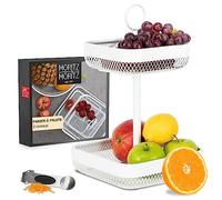 Moritz & Moritz Présentoir à fruits blanc Métal - Plat à fruits moderne blanc - Corbeille à fruits pour le stockage des fruits, des légumes et du pain