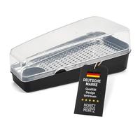 Moritz & Moritz Râpe à parmesan avec boîte fraîcheur - Râpe et boîte de rangement en un - Passe au lave-vaisselle - Pour parmesan et fromage dur - 18,1 x 9 x 6,8 cm