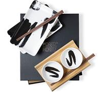 Moritz & Moritz Service à sushi pour 2 personnes - 10 pièces - Set de service à sushi avec 2 assiettes à sushi, 2 petits bols et 2 paires de baguettes