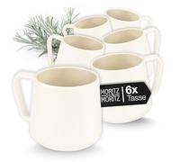 Moritz & Moritz Set de 6 tasses à café CAVO Sable - environ 500ml en céramique de haute qualité - Design élégant avec poignée - Tasses avec poignée pour café, thé, chocolat chaud, cappuccino