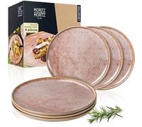 Moritz & Moritz TERRA Set de 6 Assiettes à Diner - Ø 27 cm - Orientales en Rose Tendre en Porcelaine de Haute Qualité - Pour le Quotidien et les Occasions Spéciales