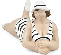 Moritz Pin Up Girl Maritim Femme allongée en maillot de bain Badenixe Polyresin Baigneuse Vacances Mer Piscine Bien-être Déco Maritime Salle de bains