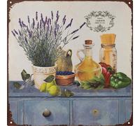 Moritz Plaque en métal 30 x 30 cm Paris Jardin Lavande Légumes Fruits Déco Plaque en métal rétro Vintage Rétro Proverbes drôle
