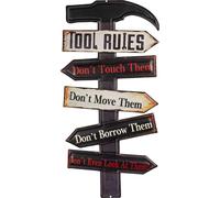 Moritz Plaque en tôle 25 x 50 cm Marteau Bricoleur Outil Atelier Outils Règles Déco Plaque métal rétro Vintage Retro Proverbes drôle