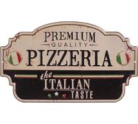 Moritz Plaque en tôle 40 x 24 cm Pizzeria Pizza PREMIUM Quality Italie Déco Plaque métallique rétro Vintage Proverbes drôles