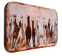 Moritz Plaque en tôle XXL Chevaux Ferme 100 x 46,5 Vintage Rétro Nostalgie Métal Décoration