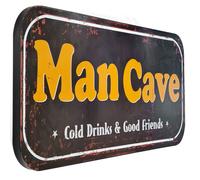 Moritz Plaque en tôle XXL Man Cave cold Drinks 100 x 46,5 Vintage Retro Nostalgie Métal Décoration