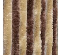 Moritz Rideau de porte en chenille - 100 x 230 cm - Marron/beige - Rideau de porte - Moustiquaire pour camping et caravane