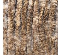 Moritz Rideau de porte en chenille - 118 x 230 cm - Marron/beige chiné - Moustiquaire pour camping et caravane