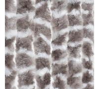 Moritz Rideau de porte en chenille - 118 x 230 cm - Taupe - Moustiquaire - Pour camping, caravane