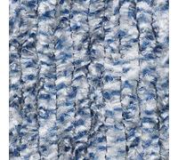 Moritz Rideau de porte en chenille 56 x 185 cm bleu gris chiné moustiquaire pour camping caravane