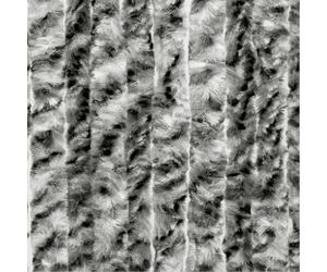Moritz Rideau de porte en velours en chenille 56 x 185 cm gris foncé/gris mélangé sert de moustiquaire et de protection contre les insectes pour camping-car et caravane