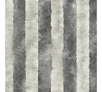 Moritz Rideau de porte en velours en chenille 90 x 220 cm gris clair/gris rideau de porte servant de moustiquaire pour caravane de camping