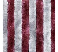 Moritz Rideau en chenille 100 x 200 cm - Rouge bordeaux/gris - Rideau de porte comme moustiquaire pour camping et caravane