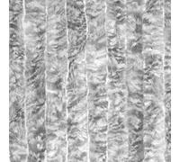 Moritz Rideau molletonné en chenille 56 x 185 cm, couleur gris et blanc, peut servir de moustiquaire pour camping, caravane