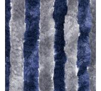Moritz Rideau velours en chenille 100 x 200 cm bleu gris Rideau de porte comme moustiquaire pour camping caravane