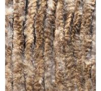 Moritz Rideau velours en chenille 100 x 230 cm brun beige chiné Rideau de porte comme moustiquaire pour camping caravaning